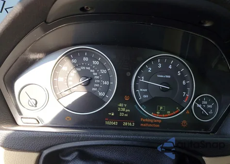 2014 BMW 328 I Sulev z USA, uszkodzony, nr VIN WBA3C1C5XEK112069